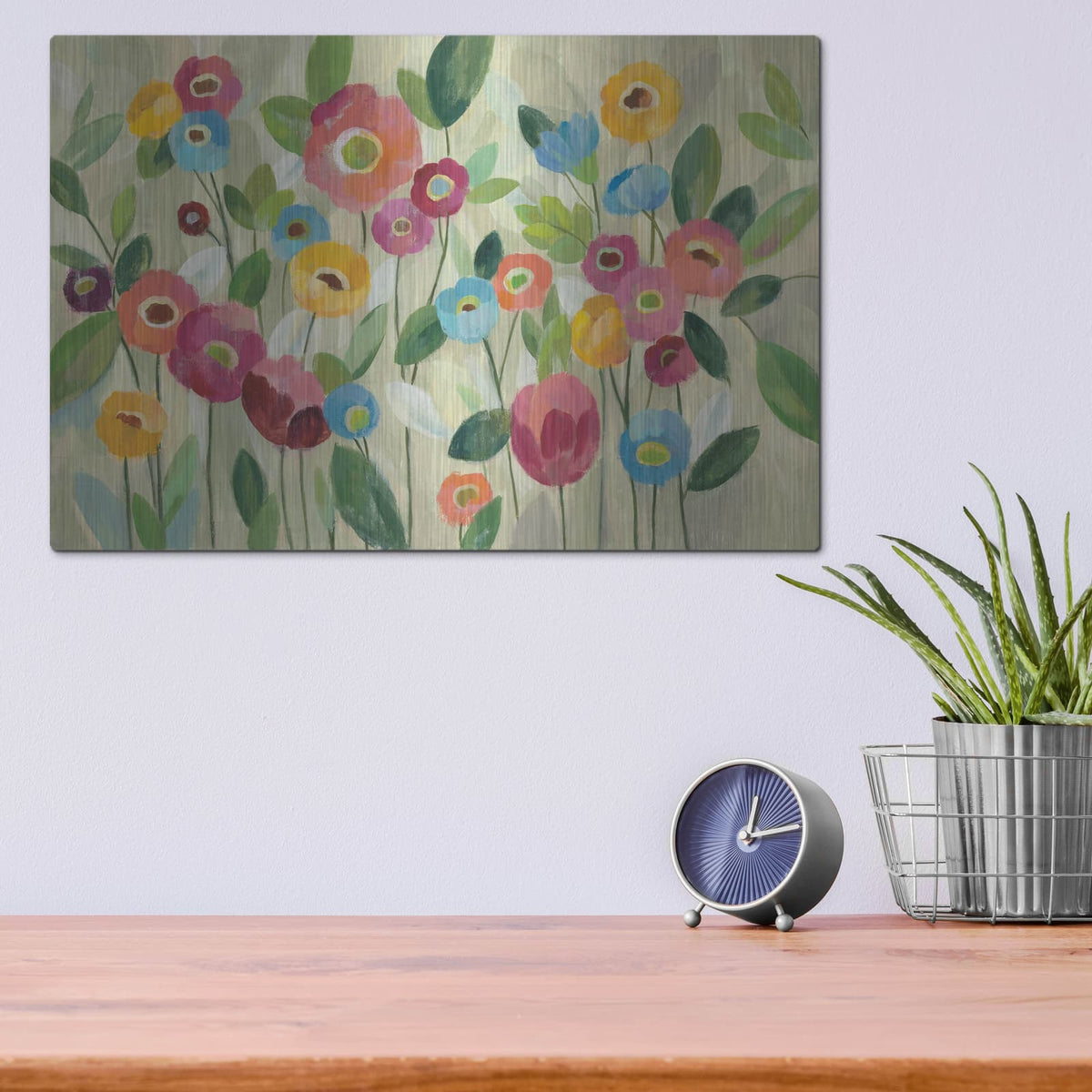 'Fairy Tale Flowers V' by Silvia Vassileva – Metal Wall Art, 16x12 room view