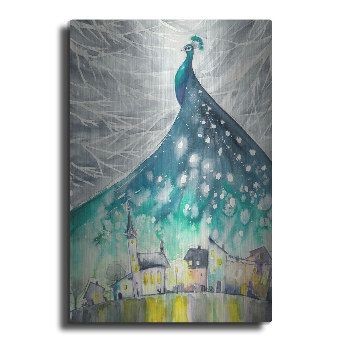 'Peacock's Shadow' by Luxe Metal Portfolio – Metal Wall Art