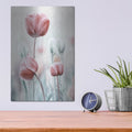 'Pink and White Tulips' by Luxe Metal Portfolio – Metal Wall Art, 12x16 room view