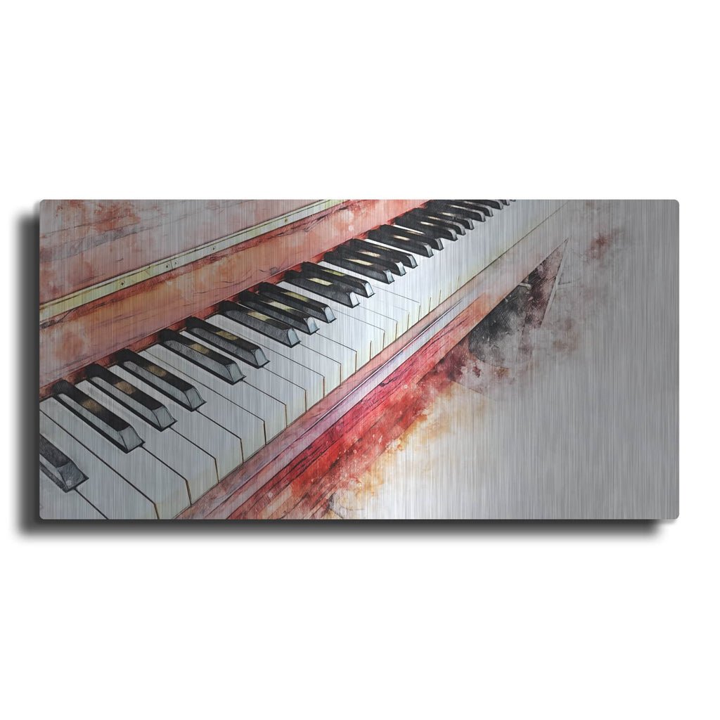 'Red Piano' by Luxe Metal Portfolio – Metal Wall Art