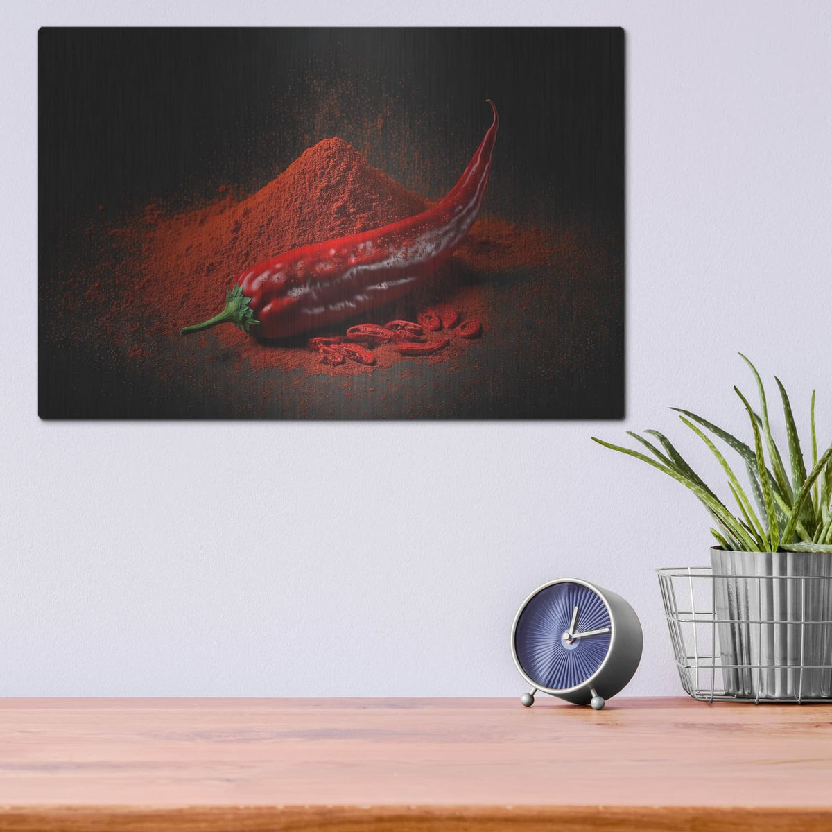 'So Spicy' by Luxe Metal Portfolio – Metal Wall Art, 16x12 room view