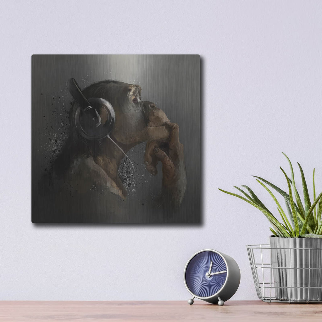 'The thinker' by Luxe Metal Portfolio – Metal Wall Art, 12x12 room view