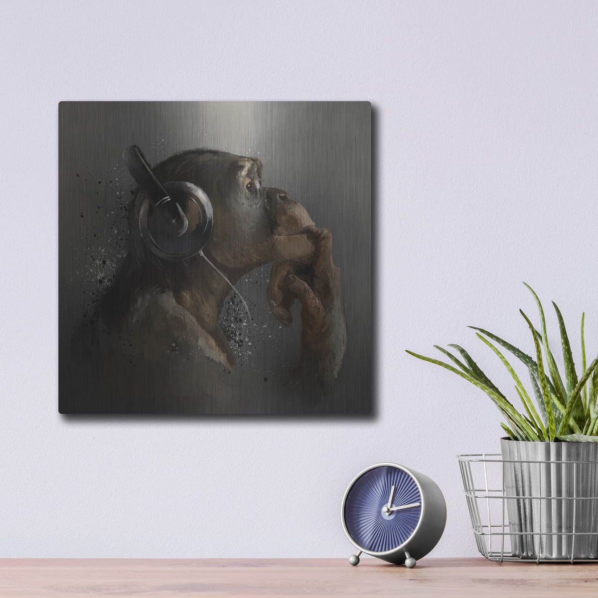 'The thinker' by Luxe Metal Portfolio – Metal Wall Art, 12x12 room view