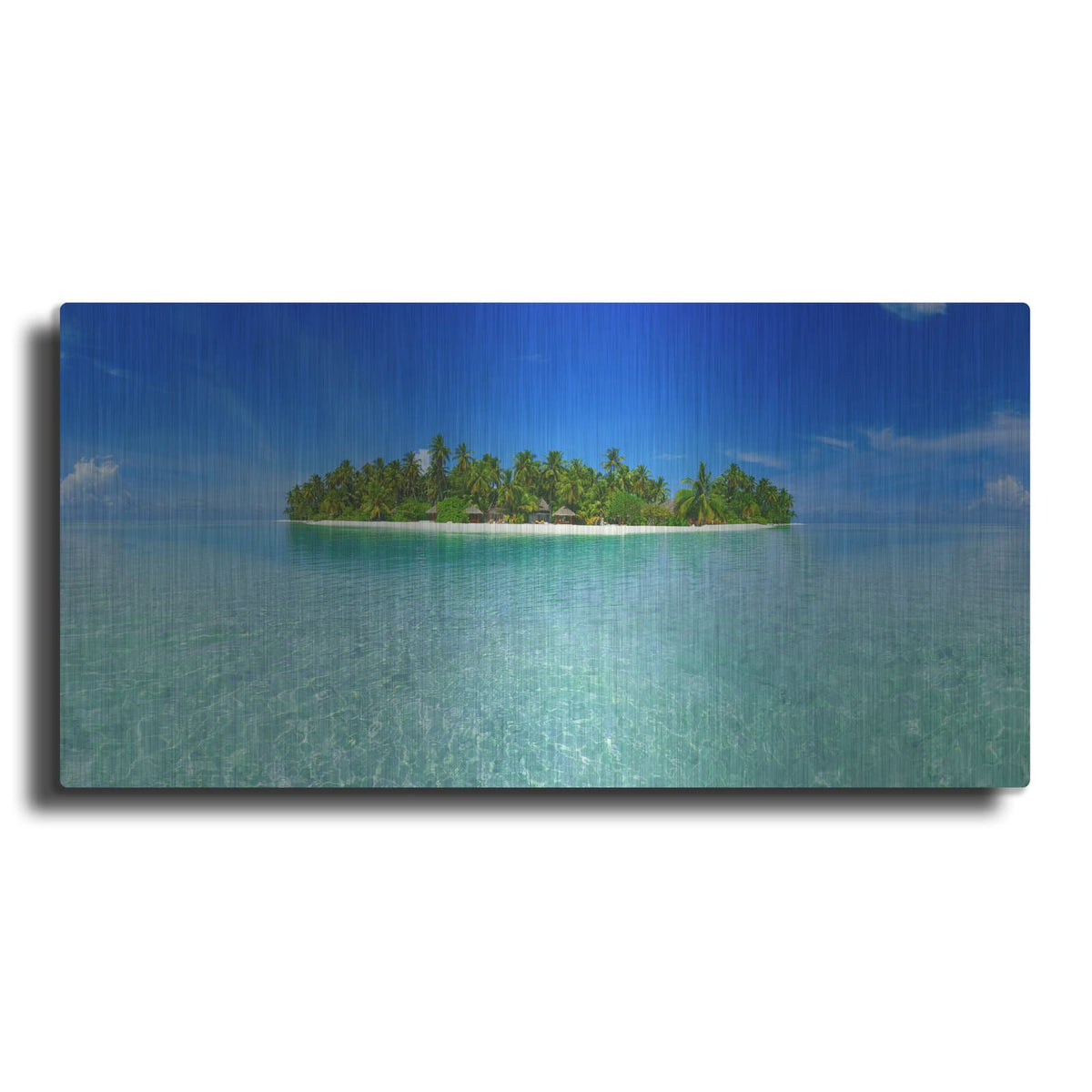 'Tropical Paradise Island' by Luxe Metal Portfolio – Metal Wall Art