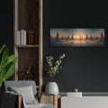 'Wintery Forest' by Luxe Metal Portfolio – Metal Wall Art, 36x12 room view