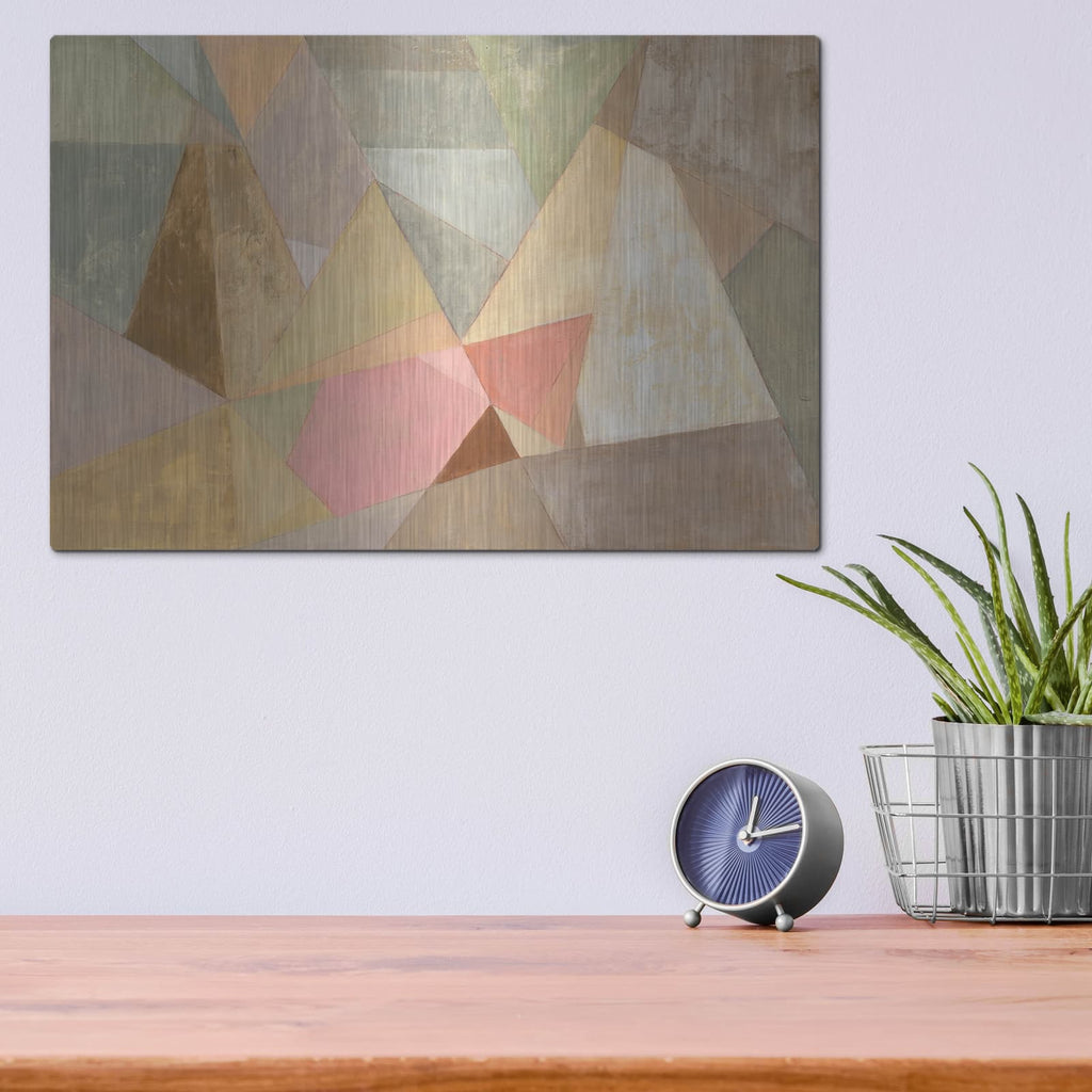 'Geometric Abstract' by Silvia Vassileva – Metal Wall Art, 16x12 room view