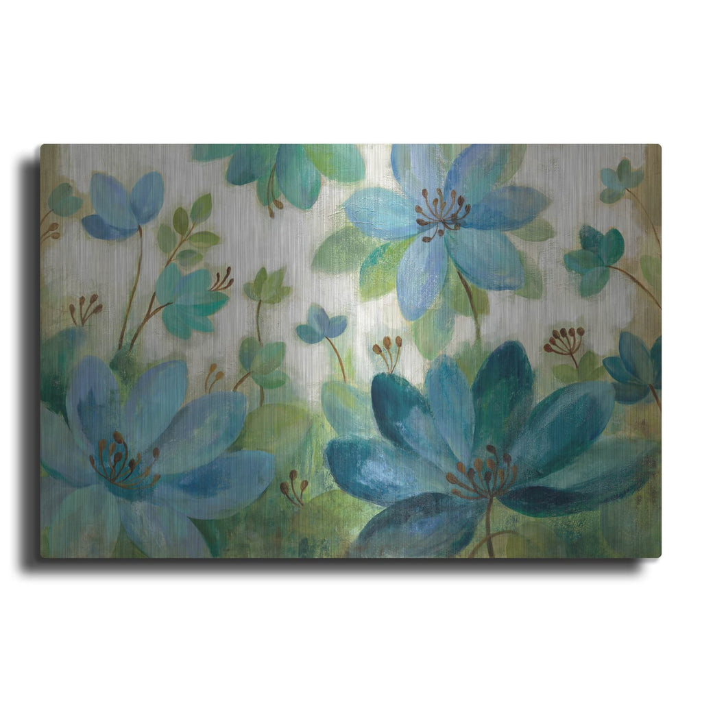 'Peacock Bloom' by Silvia Vassileva – Metal Wall Art