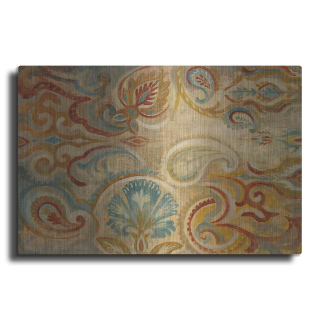 'Antique Paisley' by Silvia Vassileva – Metal Wall Art