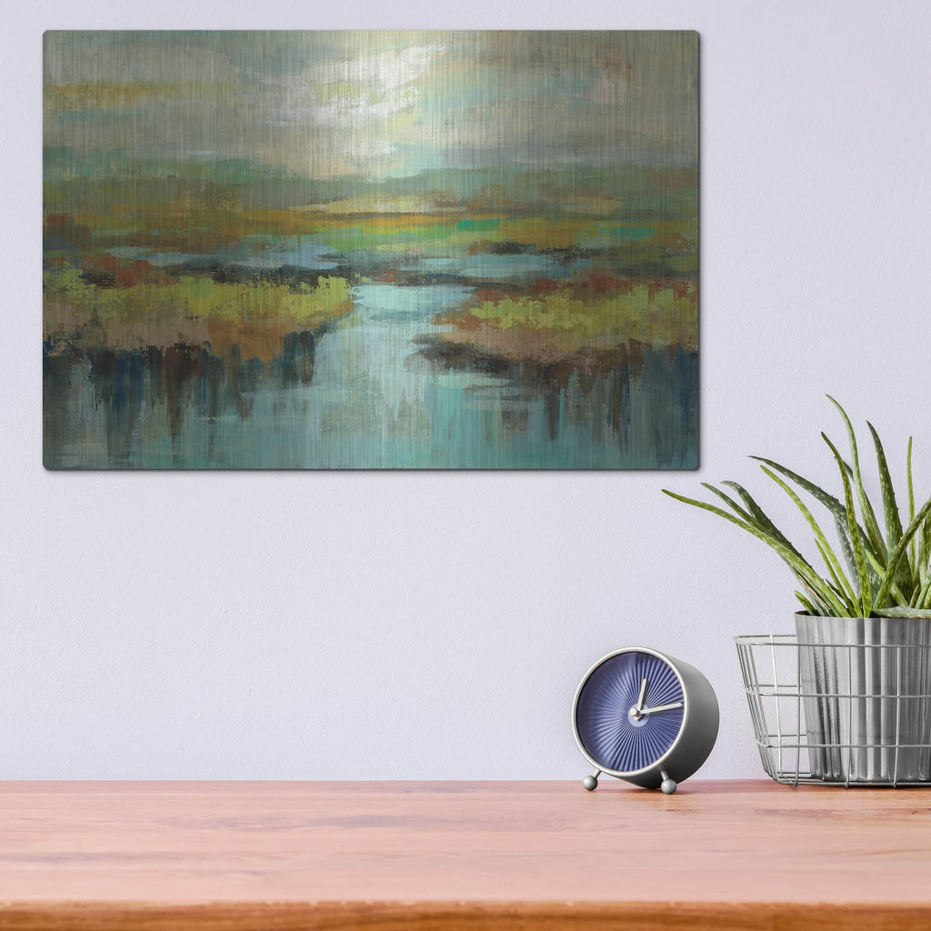'Spring Landscape' by Silvia Vassileva – Metal Wall Art, 16x12 room view