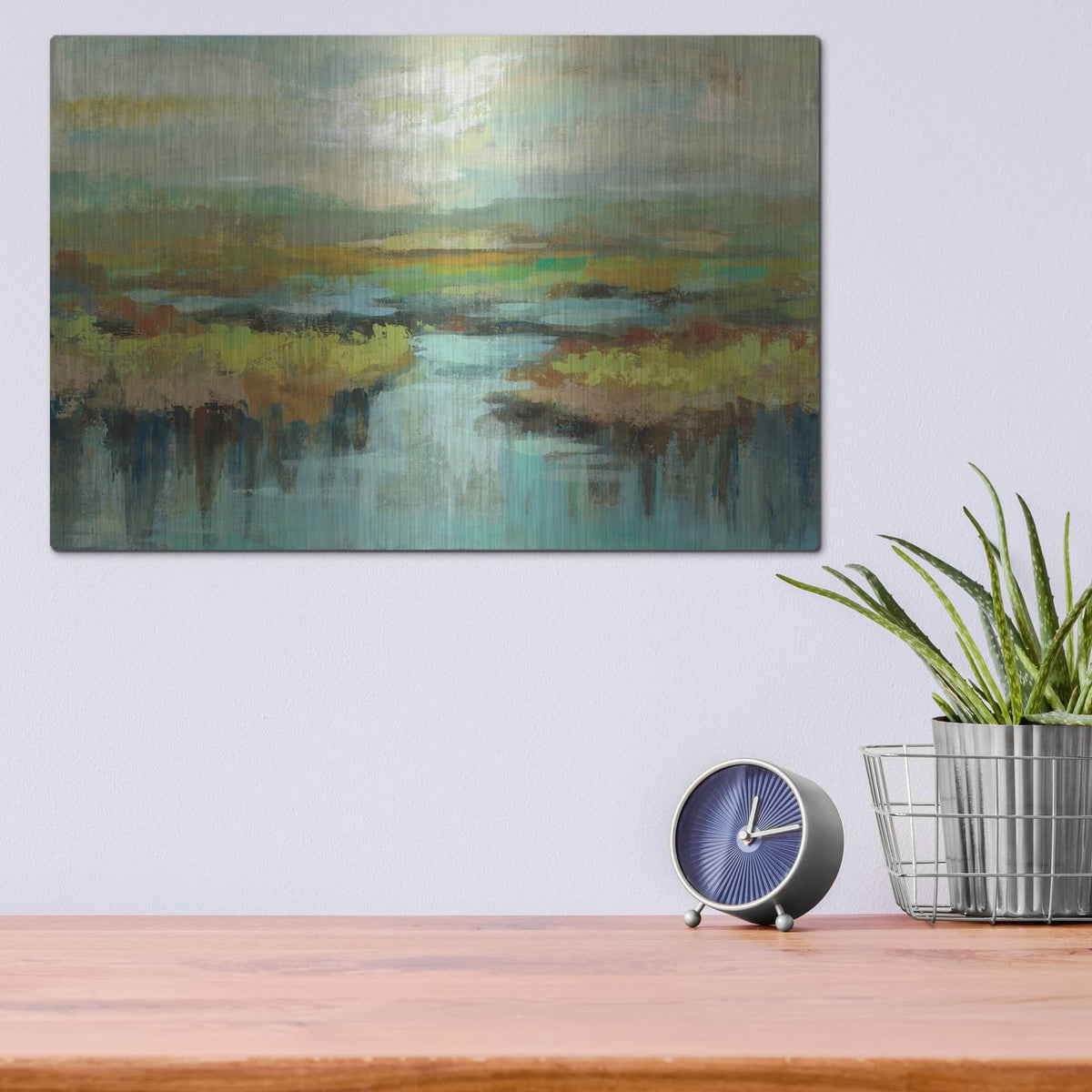 'Spring Landscape' by Silvia Vassileva – Metal Wall Art, 16x12 room view