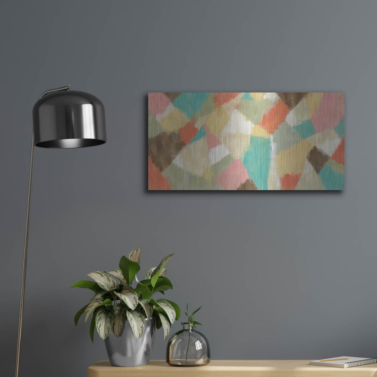 'Pinwheel' by Silvia Vassileva – Metal Wall Art, 24x12 room view