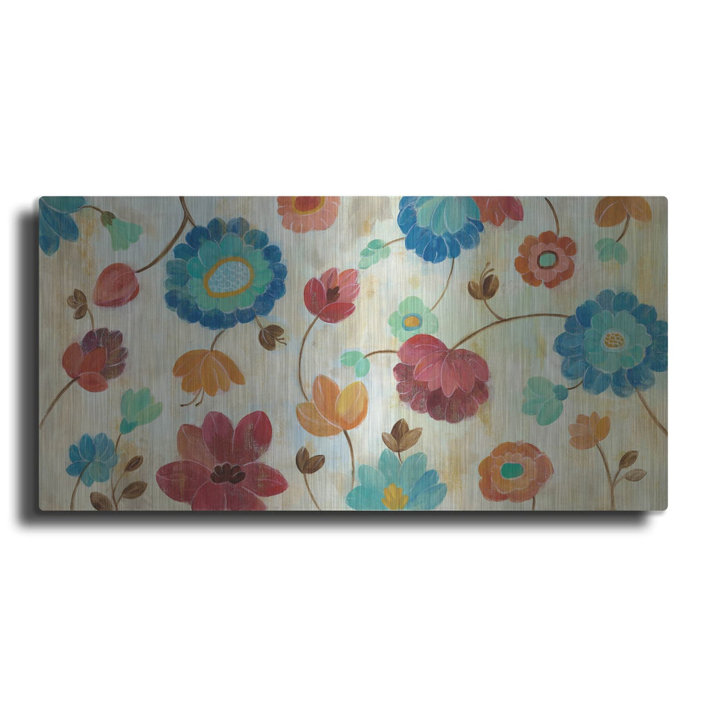 'Coral and Teal Garden III' by Silvia Vassileva – Metal Wall Art