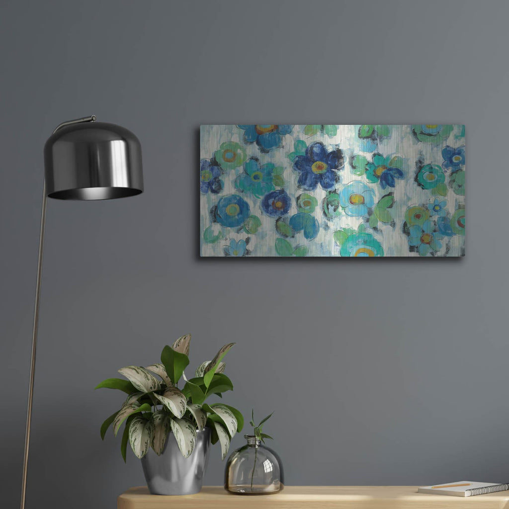 'Blue Eyes I' by Silvia Vassileva – Metal Wall Art, 24x12 room view