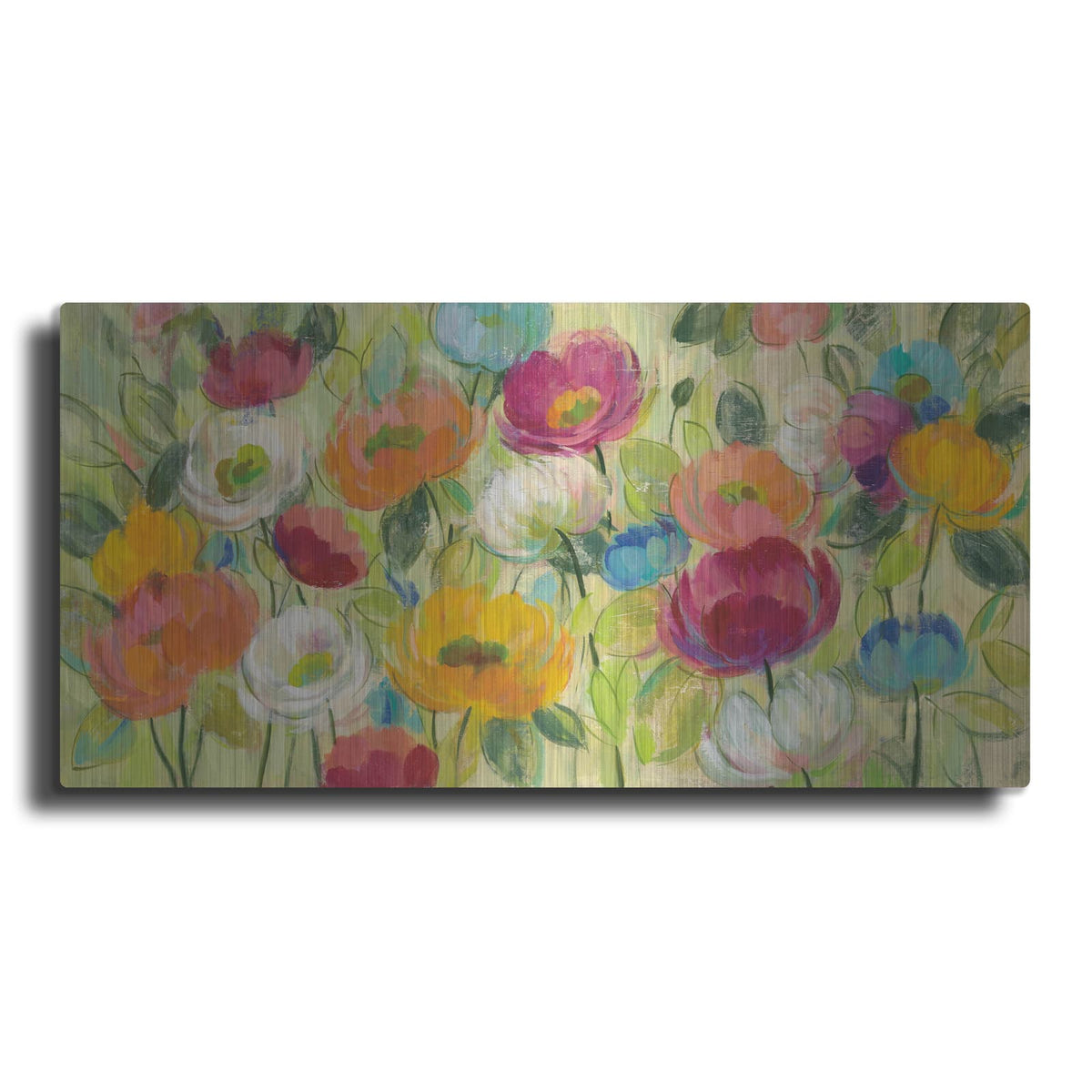'Chartreuse Garden' by Silvia Vassileva – Metal Wall Art