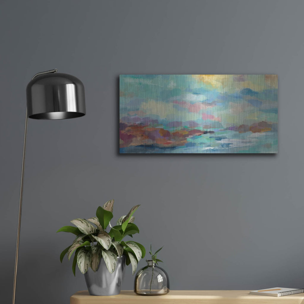 'Archipelago' by Silvia Vassileva – Metal Wall Art, 24x12 room view