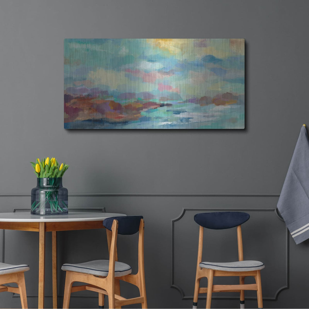 'Archipelago' by Silvia Vassileva – Metal Wall Art, 48x24 room view