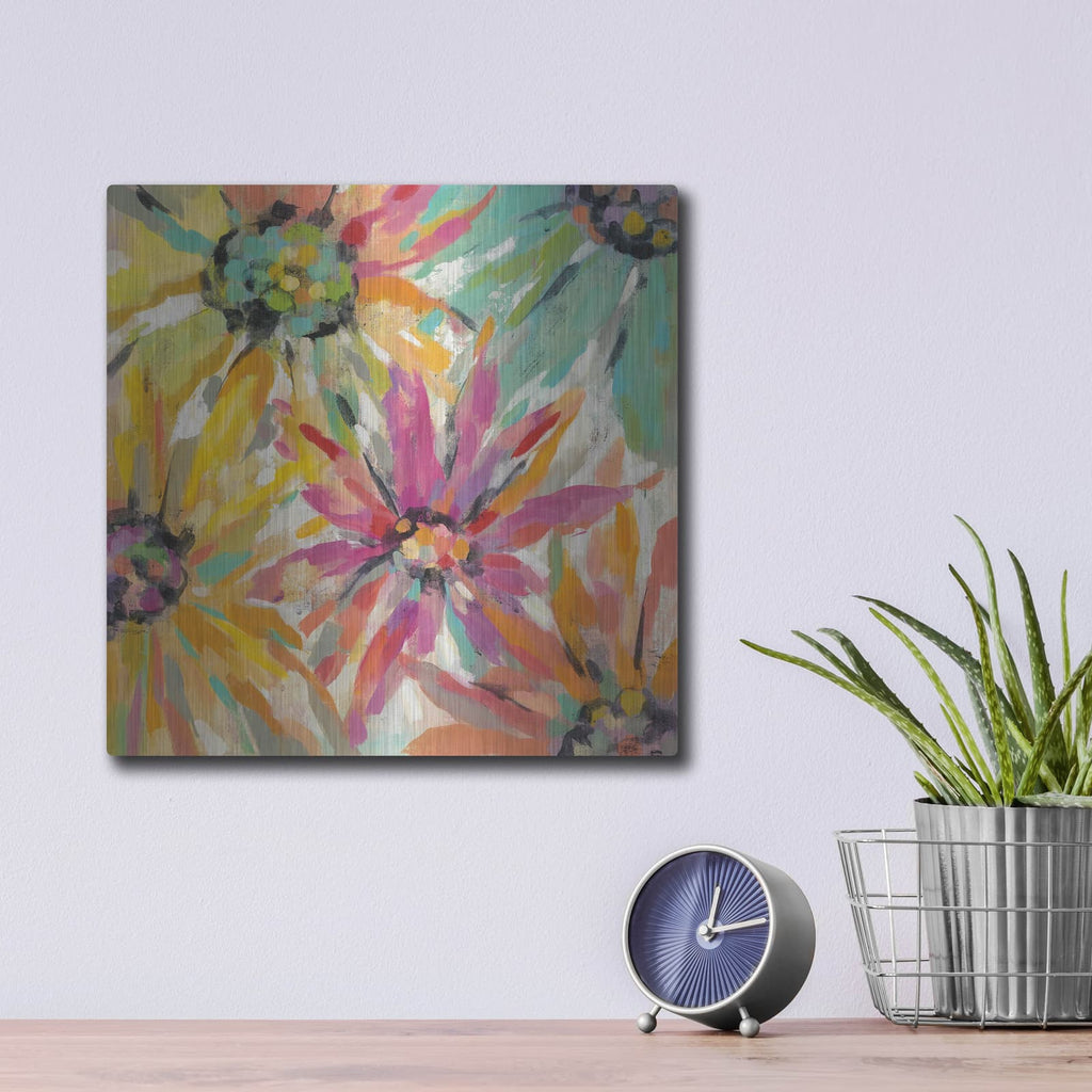 'Abstracted Petals II' by Silvia Vassileva – Metal Wall Art, 12x12 room view