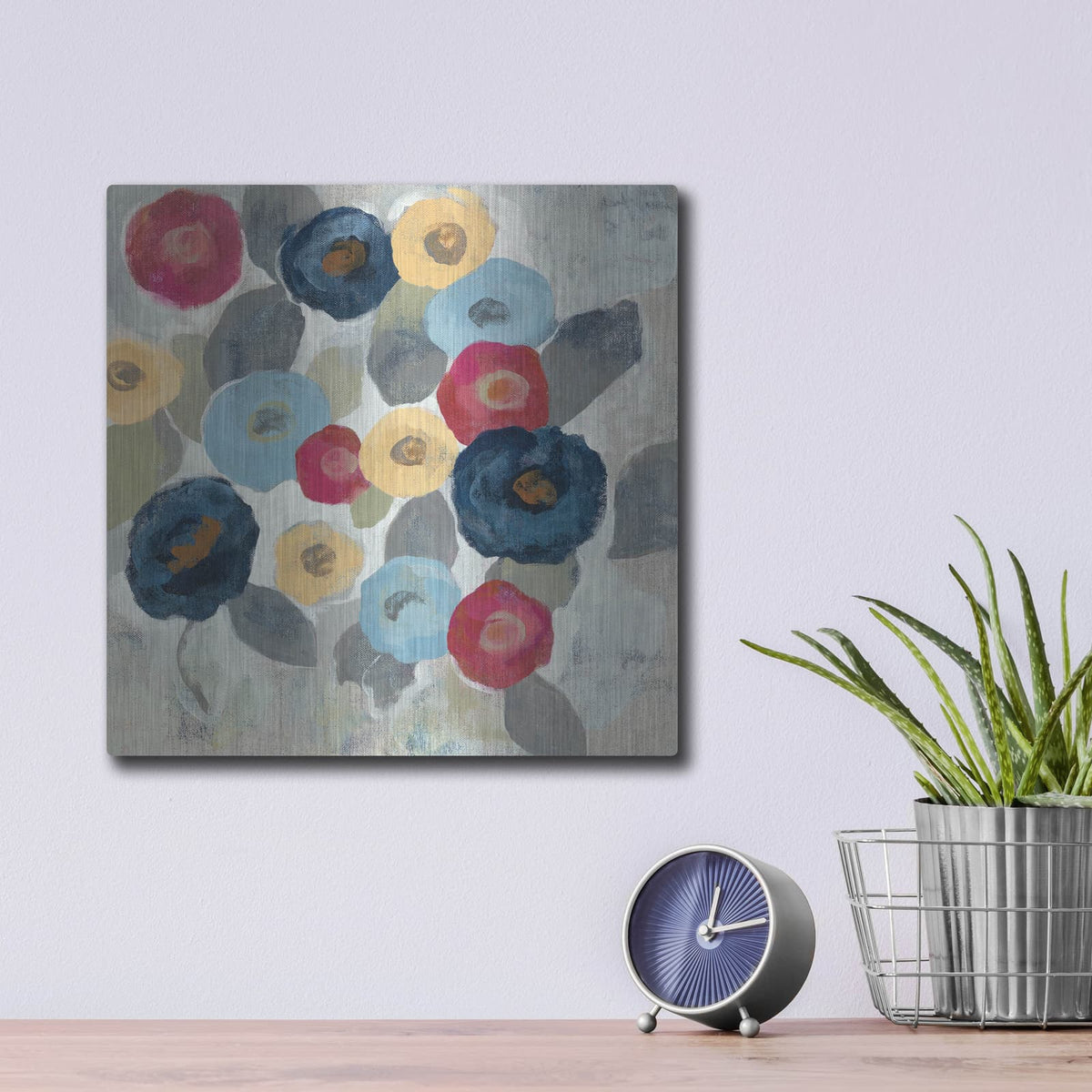 'Winter Flowers II' by Silvia Vassileva – Metal Wall Art, 12x12 room view