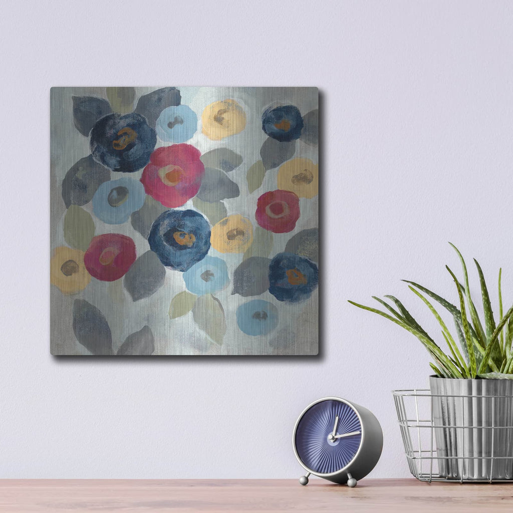 'Winter Flowers III' by Silvia Vassileva – Metal Wall Art, 12x12 room view