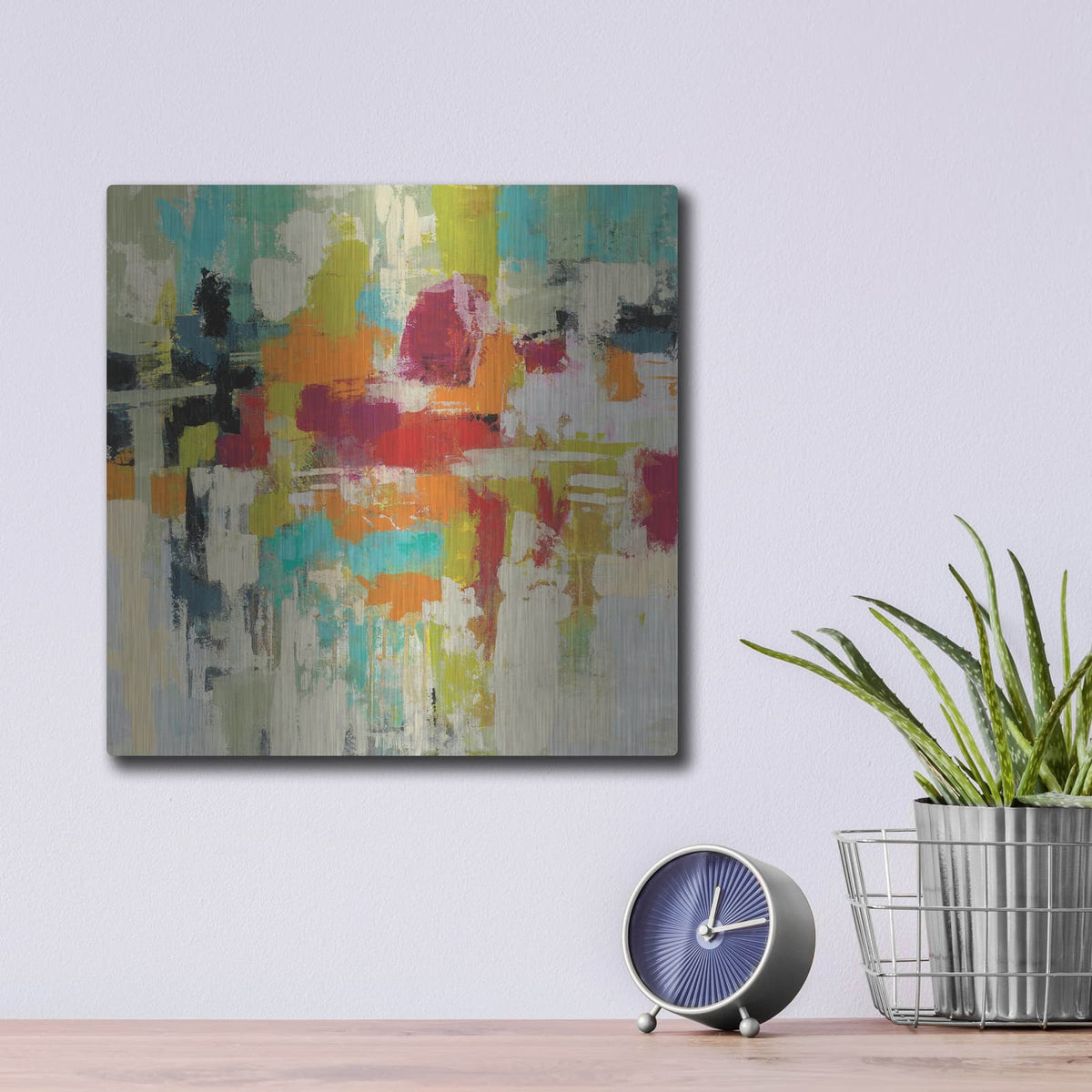 'Summer Silk Road' by Silvia Vassileva – Metal Wall Art, 12x12 room view
