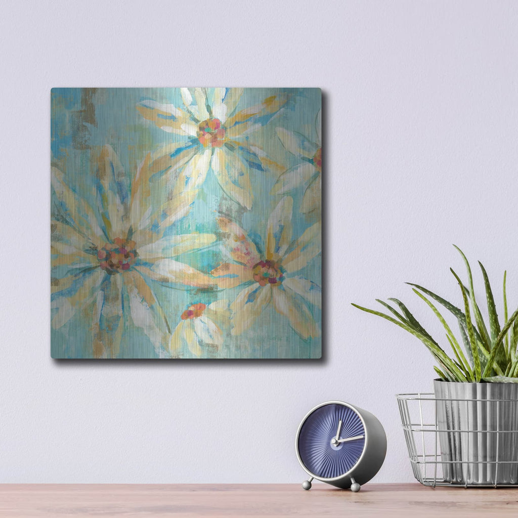 'Fjord Floral I' by Silvia Vassileva – Metal Wall Art, 12x12 room view