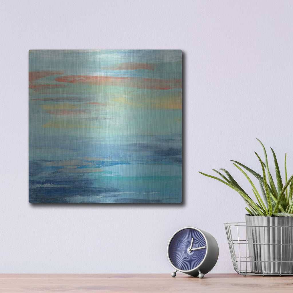 'Sunset Beach I' by Silvia Vassileva – Metal Wall Art, 12x12 room view