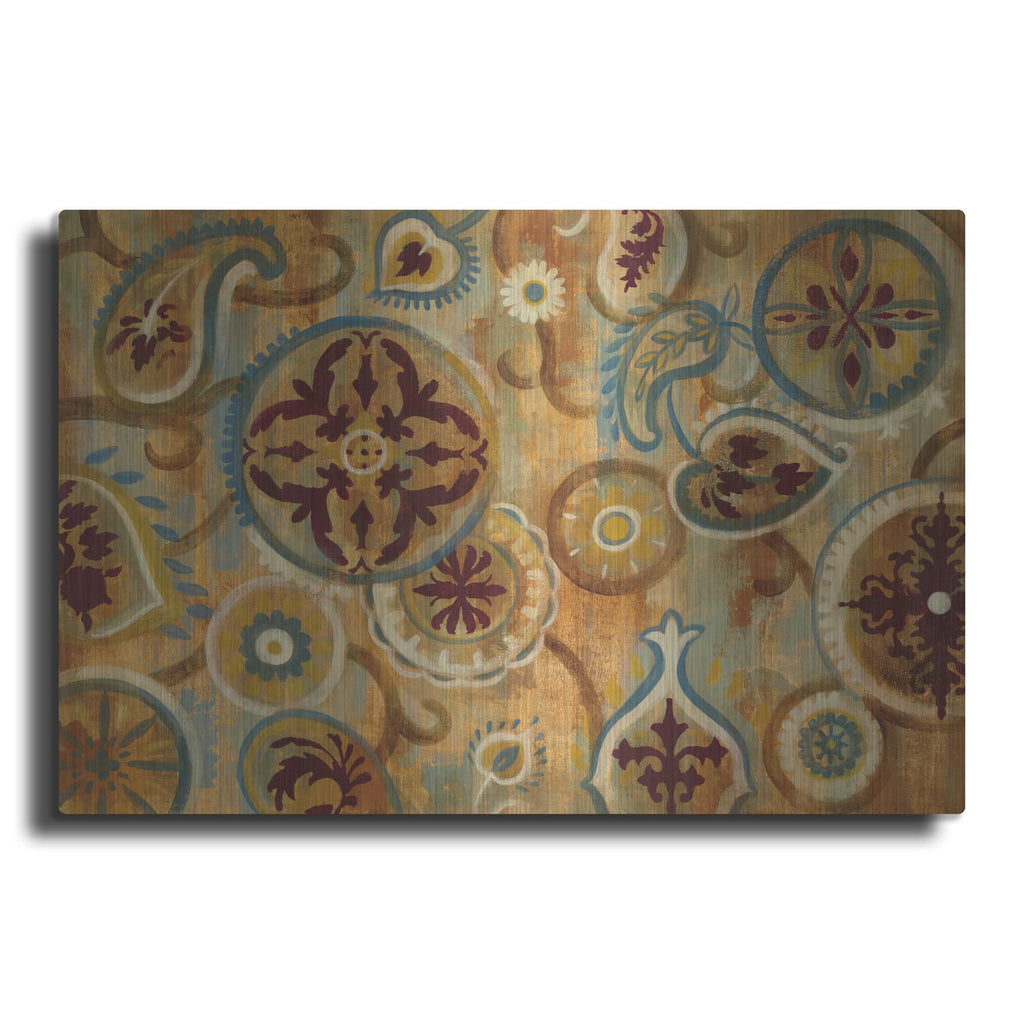 'Burnt Paisley and Mandalas' by Silvia Vassileva – Metal Wall Art
