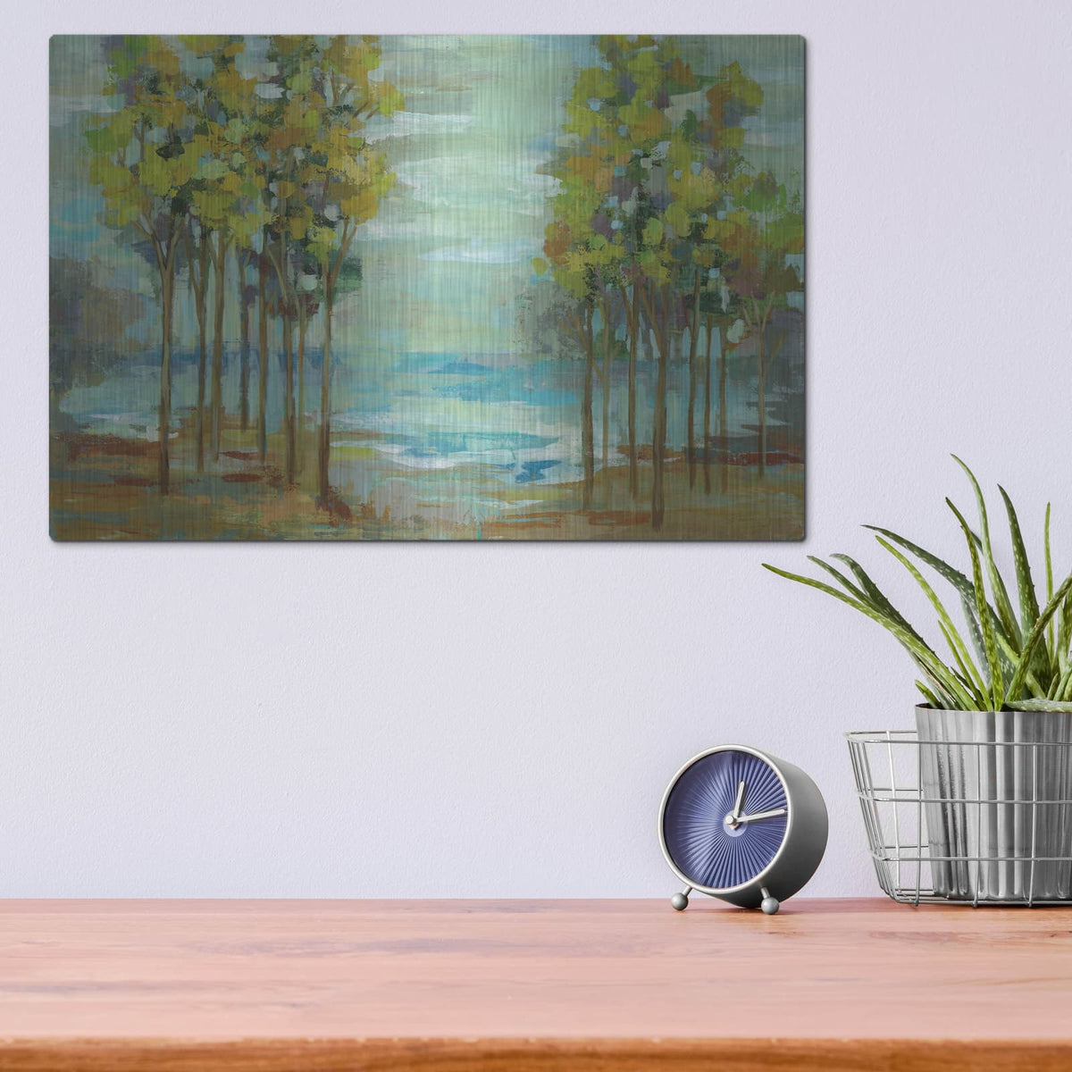 'Spring Trees' by Silvia Vassileva – Metal Wall Art, 16x12 room view