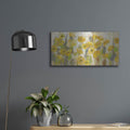 'Floating Yellow Flowers I' by Silvia Vassileva – Metal Wall Art, 24x12 room view