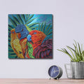 'Birds in Paradise I' by Carolee Vitaletti – Metal Wall Art, 12x12 room view