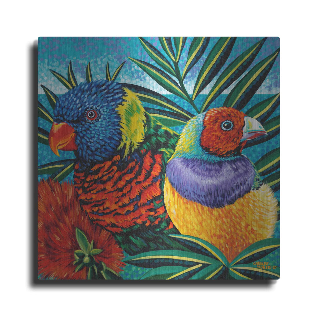 'Birds in Paradise II' by Carolee Vitaletti – Metal Wall Art