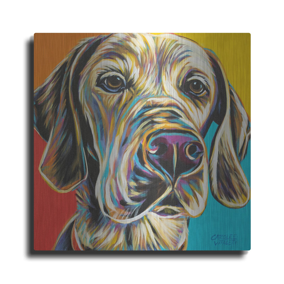 'Canine Buddy II' by Carolee Vitaletti – Metal Wall Art