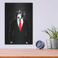 'Domesticated Monkey' by Nicklas Gustafsson – Metal Wall Art, 12x16 room view