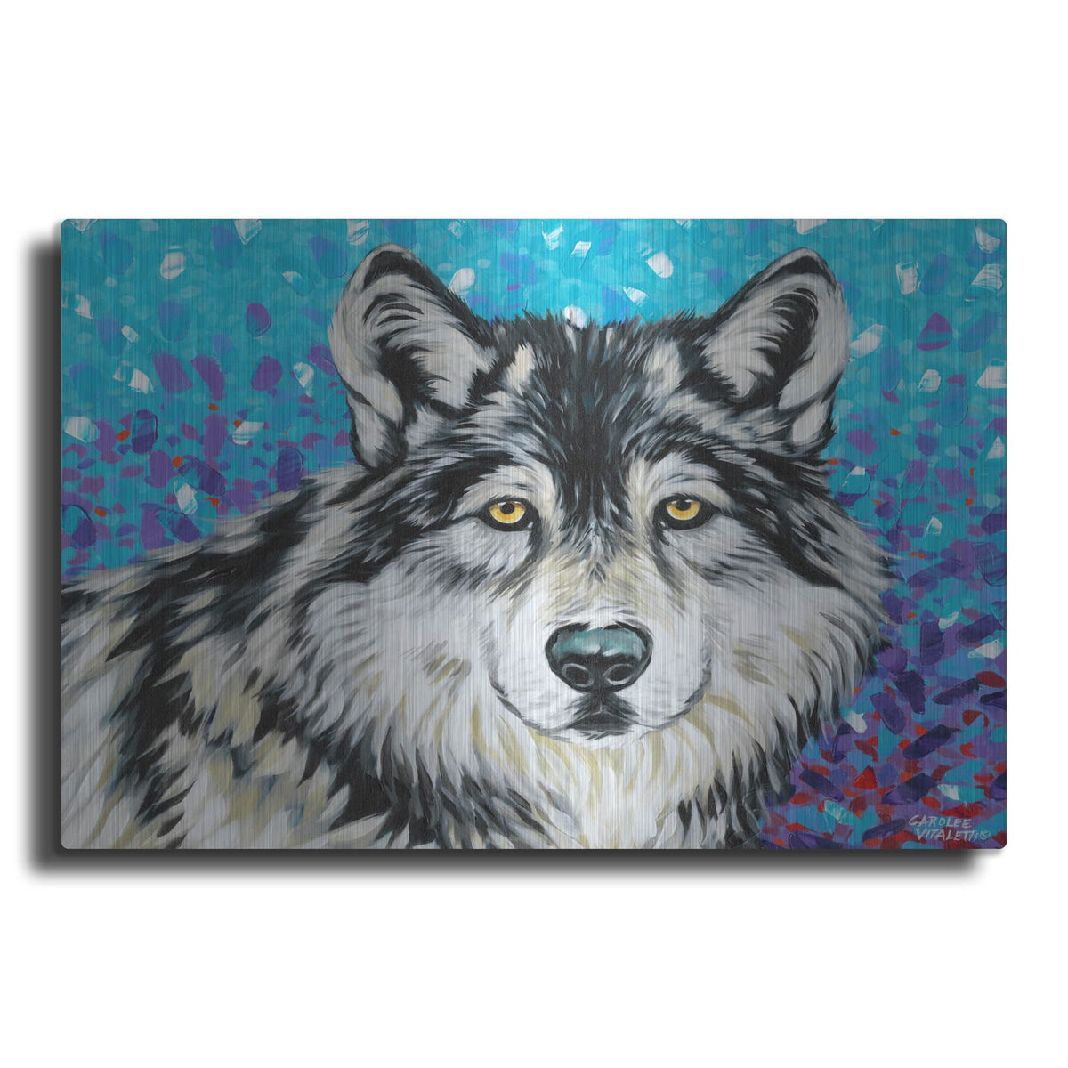 'Grey Wolf II' by Carolee Vitaletti – Metal Wall Art