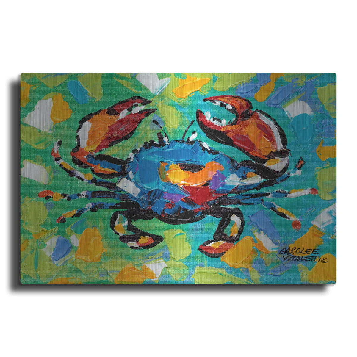 'Seaside Crab II' by Carolee Vitaletti – Metal Wall Art