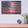 'Vibrant Stars & Stripes' by Carolee Vitaletti – Metal Wall Art, 16x12 room view