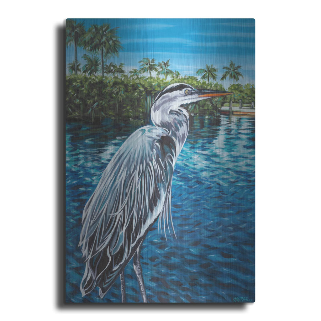 'Peaceful Heron I' by Carolee Vitaletti – Metal Wall Art