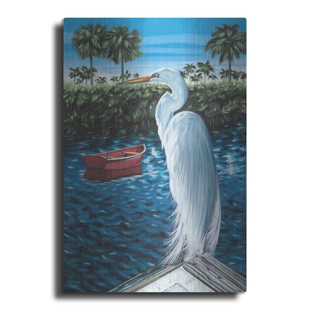 'Peaceful Heron II' by Carolee Vitaletti – Metal Wall Art