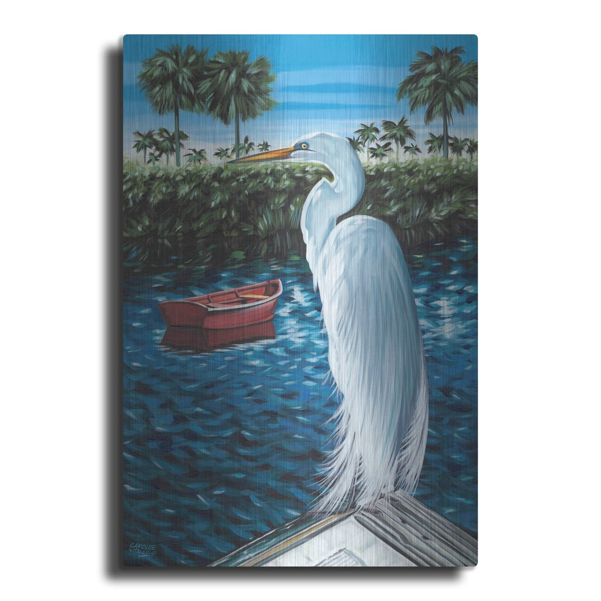 'Peaceful Heron II' by Carolee Vitaletti – Metal Wall Art