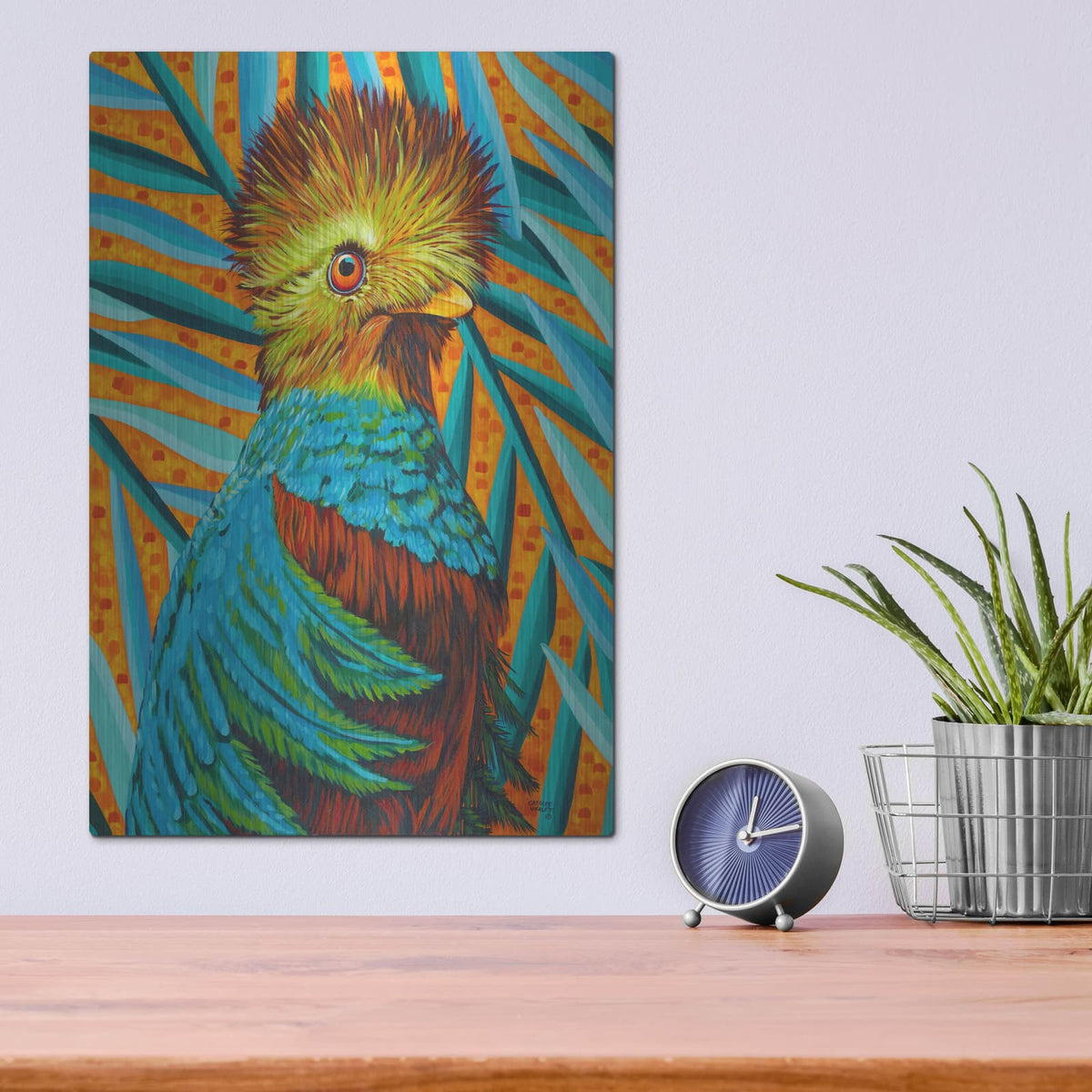 'Bird in the Tropics I' by Carolee Vitaletti – Metal Wall Art, 12x16 room view