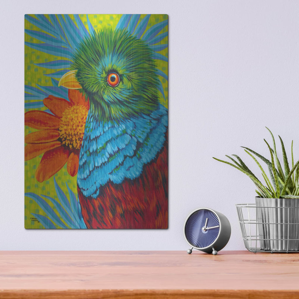 'Bird in the Tropics II' by Carolee Vitaletti – Metal Wall Art, 12x16 room view
