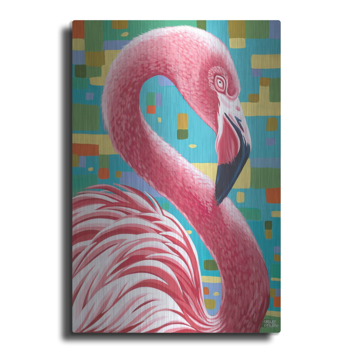 'Fabulous Flamingos I' by Carolee Vitaletti – Metal Wall Art