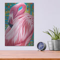 'Fabulous Flamingos II' by Carolee Vitaletti – Metal Wall Art, 12x16 room view