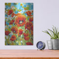 'Vivid Poppies I' by Carolee Vitaletti – Metal Wall Art, 12x16 room view