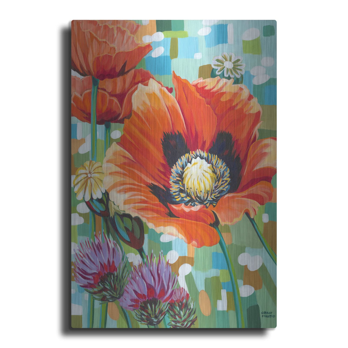 'Vivid Poppies II' by Carolee Vitaletti – Metal Wall Art