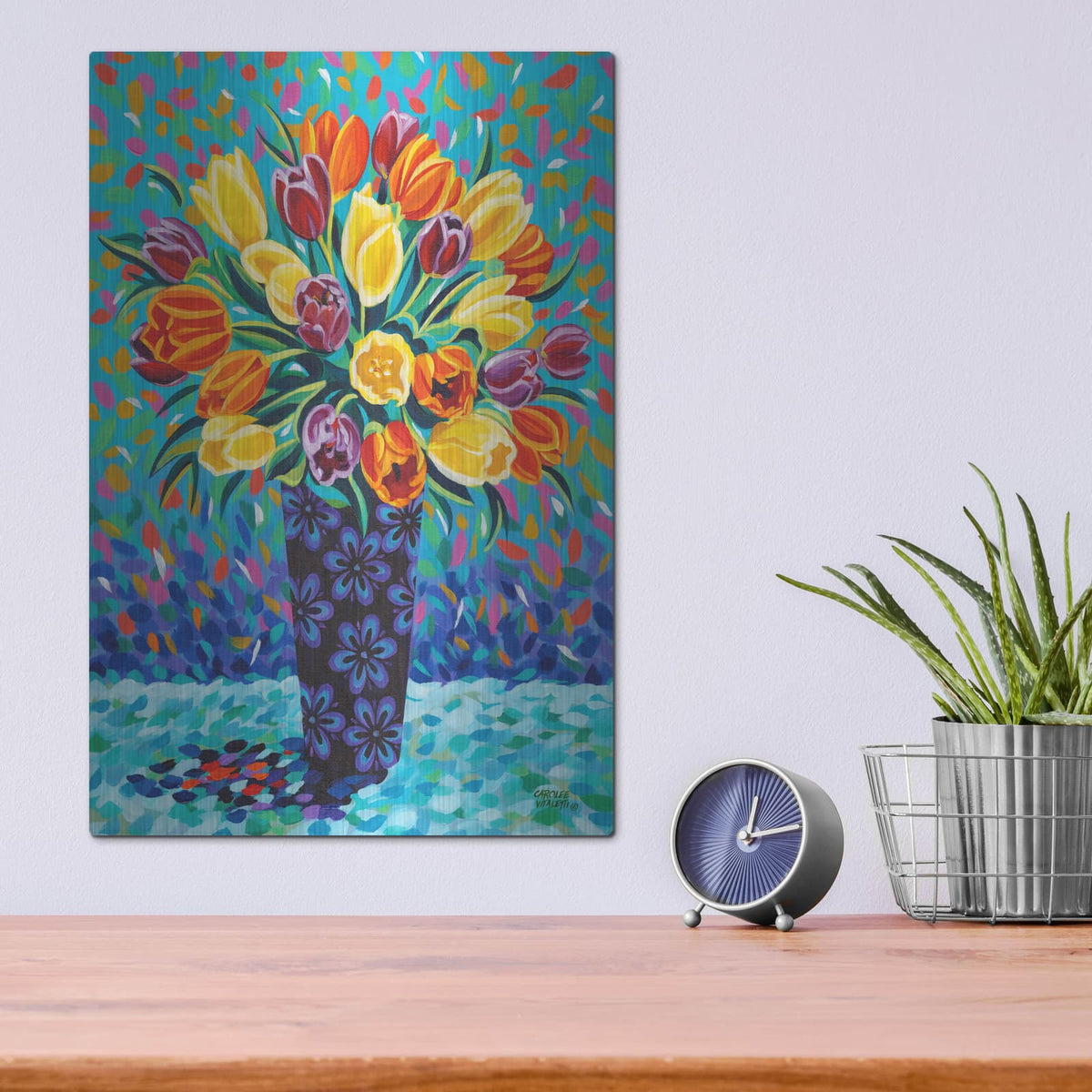 'Bouquet Celebration II' by Carolee Vitaletti – Metal Wall Art, 12x16 room view