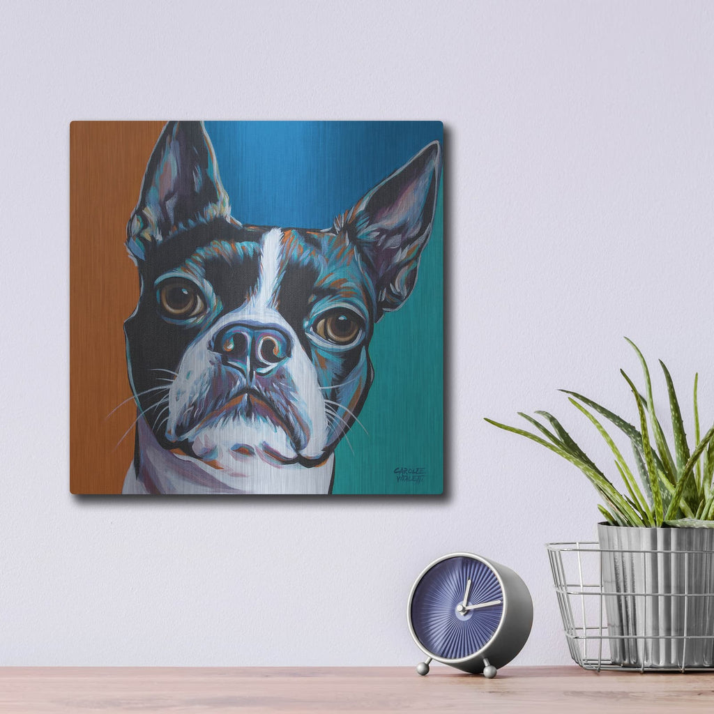 'Dog Friend III' by Carolee Vitaletti – Metal Wall Art, 12x12 room view