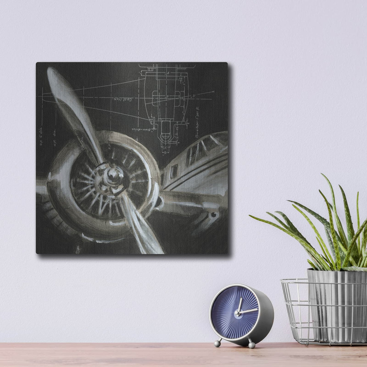 'Aerial Navigation I' by Ethan Harper – Metal Wall Art, 12x12 room view