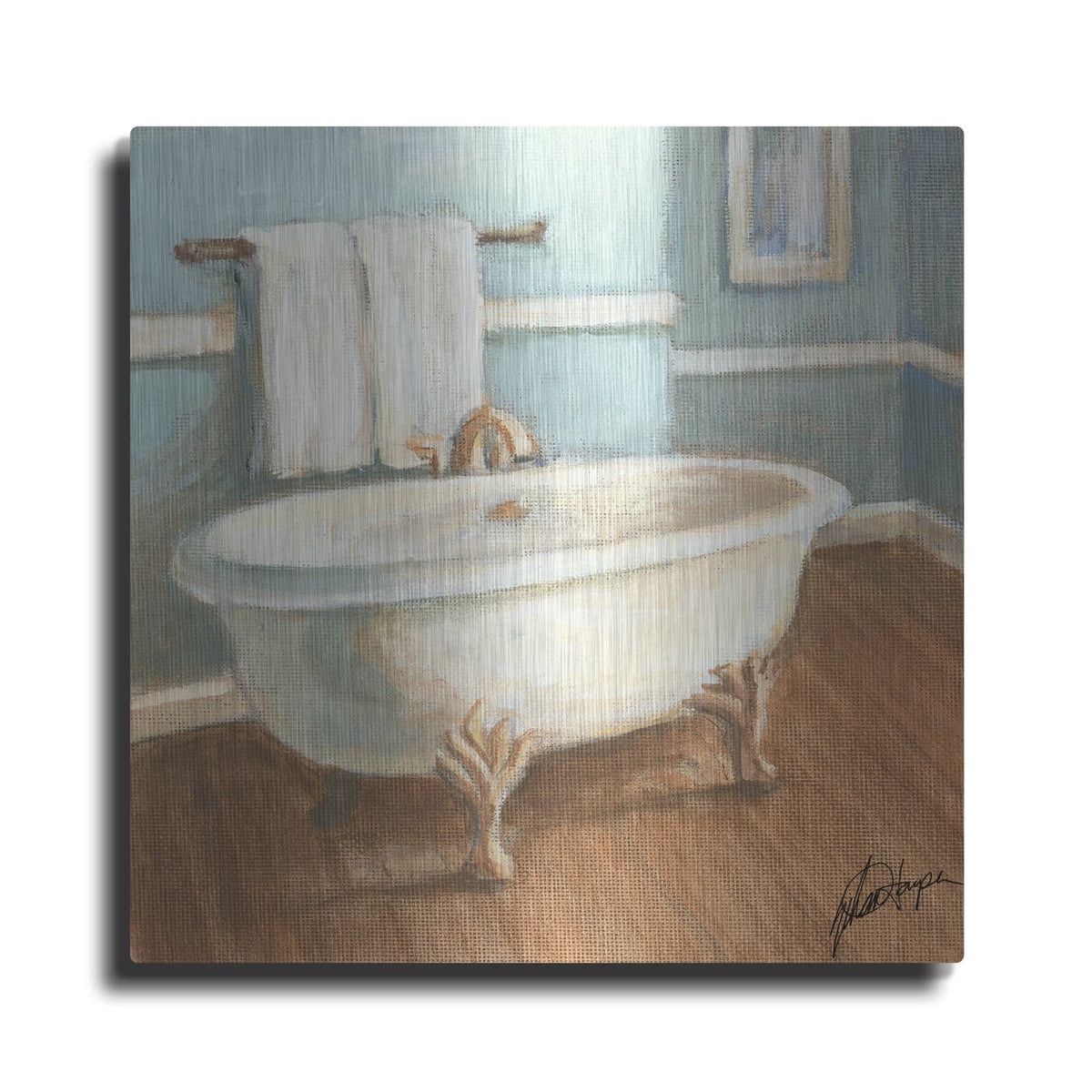 'Porcelain Bath IV' by Ethan Harper – Metal Wall Art
