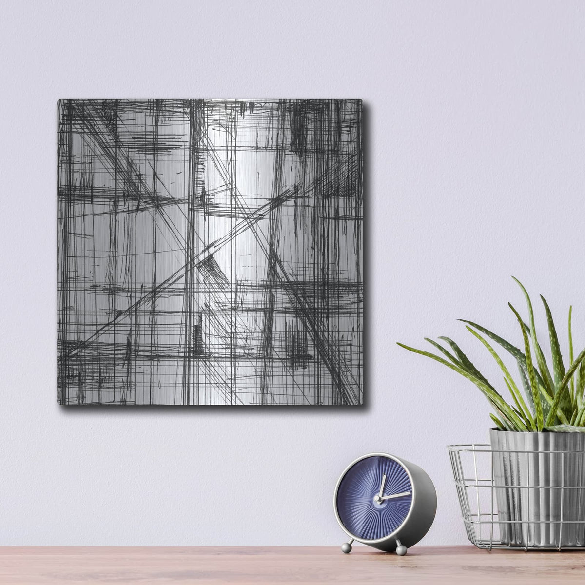 'Intersect II' by Ethan Harper – Metal Wall Art, 12x12 room view